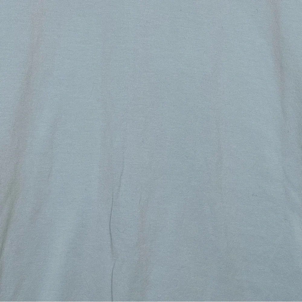 D&Co Essentials 1X Shirt Top Blue Solid 3/4 Sleeve V Neck Cotton Stretch Knit - Picture 2 of 6
